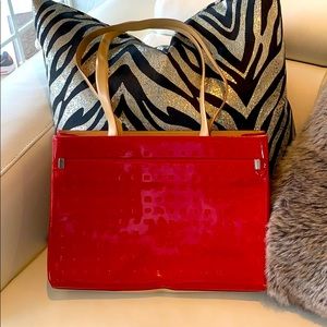 Arcadia Red Genuine Patent Leather Purse